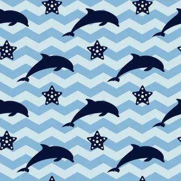 Maritime mood pattern Stock Illustration