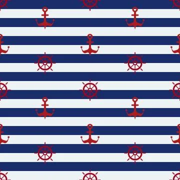 Maritime mood pattern Stock Illustration