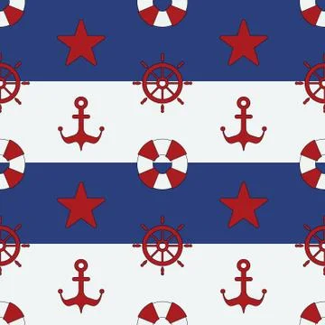 Maritime mood pattern Stock Illustration