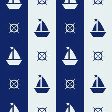 Maritime mood pattern Stock Illustration