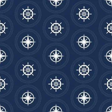 Maritime mood pattern Stock Illustration