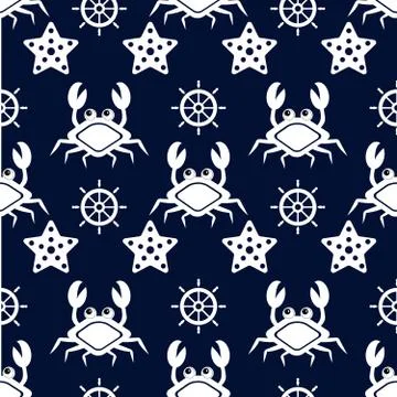 Maritime mood pattern Stock Illustration