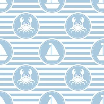 Maritime mood pattern Stock Illustration