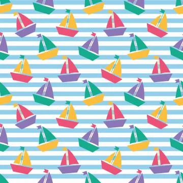 Maritime mood pattern Stock Illustration