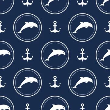 Maritime mood pattern Illustrazione stock