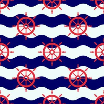 Maritime mood pattern Stock Illustration