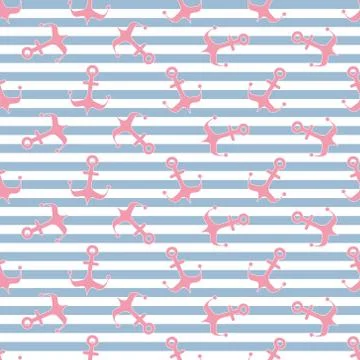 Maritime mood pattern Stock Illustration