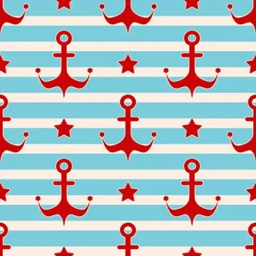 Maritime mood pattern Stock Illustration