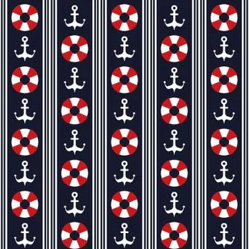 Maritime mood pattern Stock Illustration