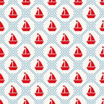 Maritime mood pattern Stock Illustration