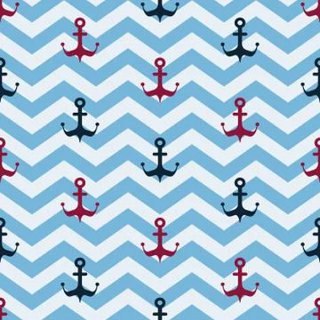 Maritime mood pattern Illustrazione stock