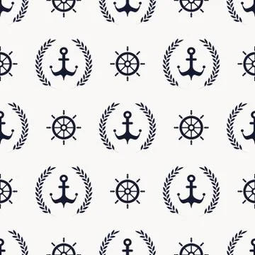 Maritime mood pattern Stock Illustration