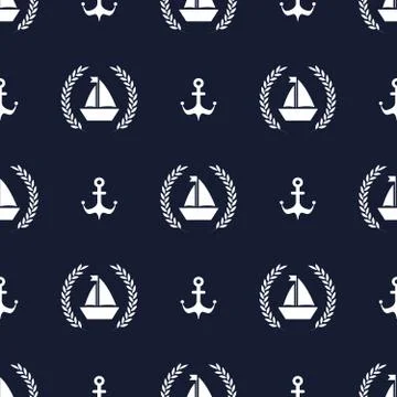 Maritime mood pattern Stock Illustration