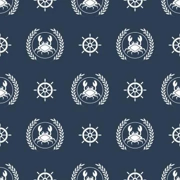 Maritime mood pattern Illustrazione stock