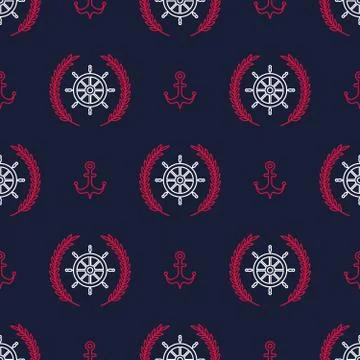 Maritime mood pattern Illustrazione stock
