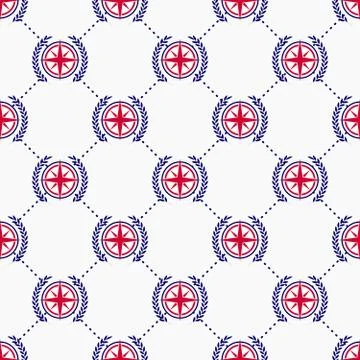 Maritime mood pattern Stock Illustration