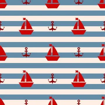 Maritime mood pattern Stock Illustration