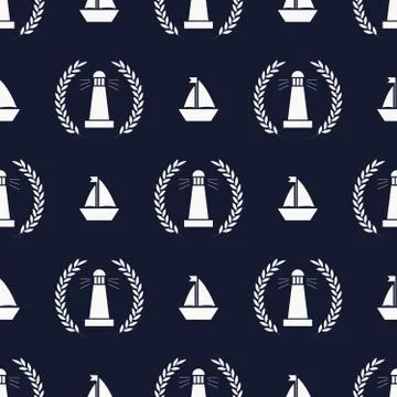 Maritime mood pattern Stock Illustration