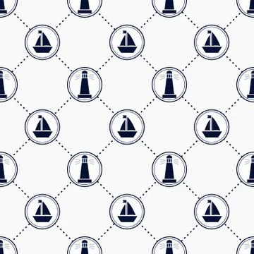 Maritime mood pattern Stock Illustration