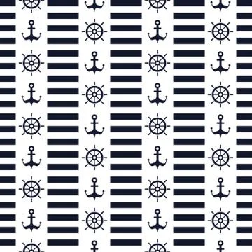 Maritime mood pattern Stock Illustration