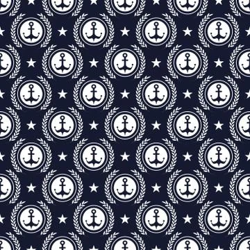 Maritime mood pattern Stock Illustration