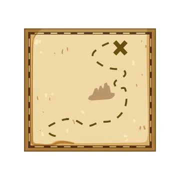 Maritime nautical map cartoon vector illustration Stock Illustration