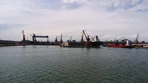 Maritime Port With Cranes Stock-Footage 138752330