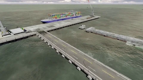 Maritime terminal Video stock 83716860