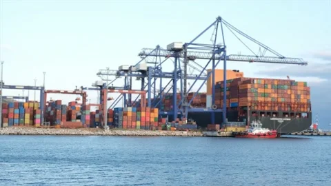 Maritime transport, blur effect Stock Footage 175459781