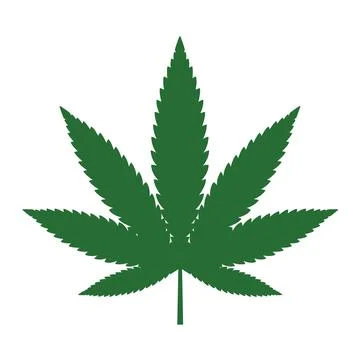 Mariuhana leaf symbol, marijuana or hemp icon, cannabis medical sign, weed dr Stock Illustration
