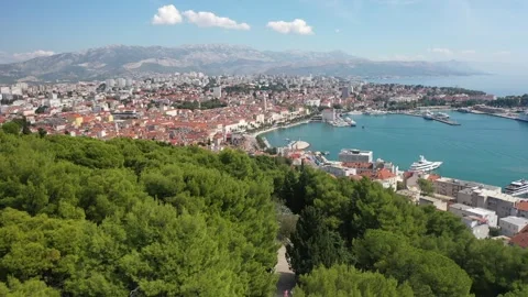 Marjan Hill and Viewpoint Over Sunlit Split Видео 301912206