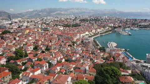 Marjan Viewpoint with a Sunny Panorama of Split Stock Footage 301912088