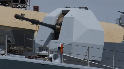 Mark 8 four and a half inch bow canon Stock Footage 40357746