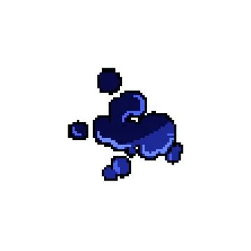 Mark ballpoint pen splatter pixel art vector illustration Stock Illustration