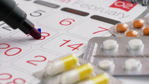 Mark on calendar or schedule date Stock Footage 151278674
