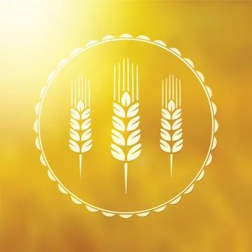 Mark cereals on blur background Stock Illustration