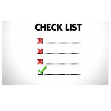 Mark on the check boxes. Stock Illustration
