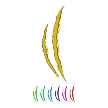 Mark claw scratch cartoon vector graphic Stock Illustration