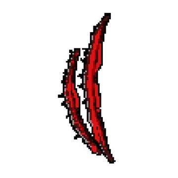 Mark claw scratch pixel art vector illustration Stock Illustration