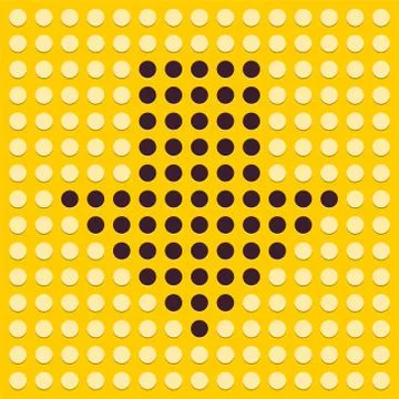 Mark for download of dots Illustrazione stock