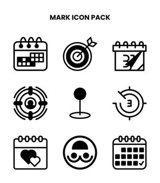 Mark DuoTone Scalable Icons Pack Stock Illustration