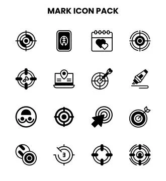 Mark DuoTone Vector Icons Pack Stock Illustration