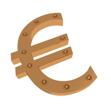 Mark of euro #1 Stock Illustration