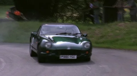 Mark Everett driving a TVR Chimera at the Loton Park Hill Climb Stock Footage 11633558