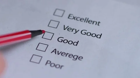 Mark Good on performance evaluation Stock Footage 72569210