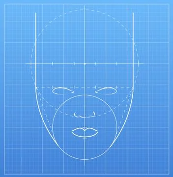 The mark of a human face Stock Illustration