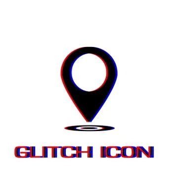 Mark icon flat. Stock Illustration