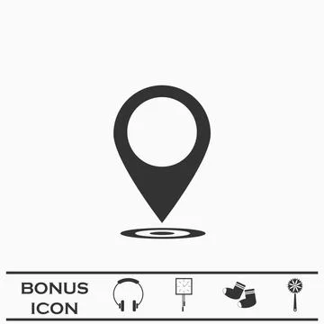 Mark icon flat. Stock Illustration