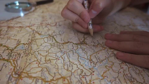 Mark on the map Stock Footage 77615301