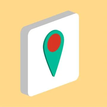 Mark, Map Pointer computer symbol Stockillustratie